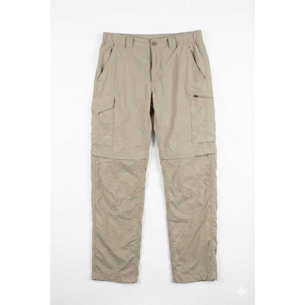 Columbia Silver Ridge Convertible Pants Mens Size 30x32 Tan Hiking Cargo